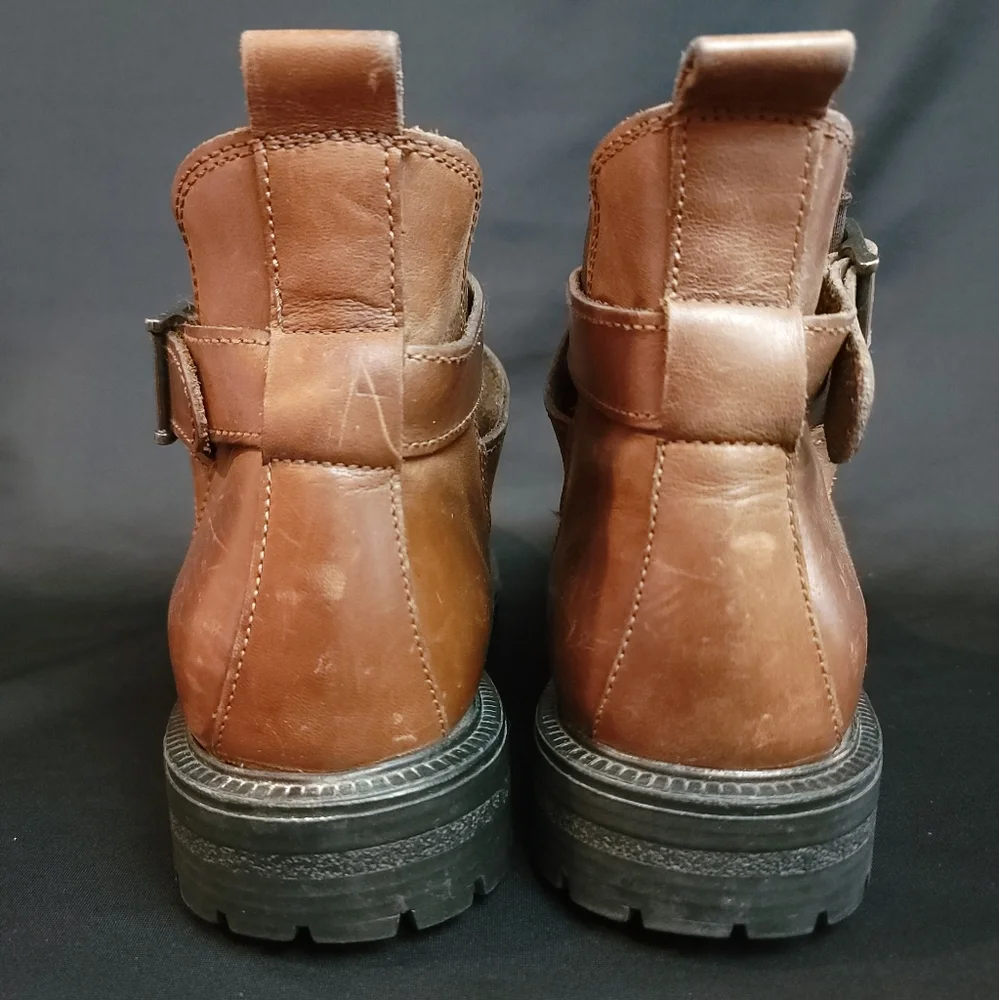EAGLE‎ MOUNTAIN Brown Leather High Top Pull On Boots 10